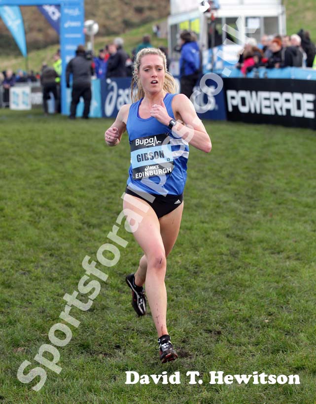 Ashley Gibson (Morpeth) during the Internation Womens 3k BUPA Great Edinburgh Cross country.